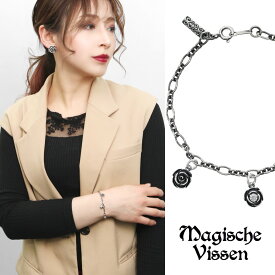 選べる17種 プチ ローズ チャーム ブレスレット シルバー 925 誕生石 天然石 ジルコニア 薔薇 バラ 花 フラワー 植物 小さめ さりげない アンティーク ゴシック ハード ブレス メンズ レディース 男性 女性 彼氏 彼女 記念日 誕生日 プレゼント 人気 おしゃれ