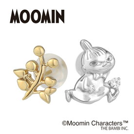 ムーミン リトルミイ 金のリーフ アシンメトリー スタッドピアス 2P 両耳用 シルバー925 ピアス 公式 MOOMIN ちびのミイ ムーミングッズ ムーミンジュエリー キャラクタージュエリー レディース 女性 彼女 女の子 娘 孫 記念日 誕生日 プレゼント ブランド 人気 かわいい