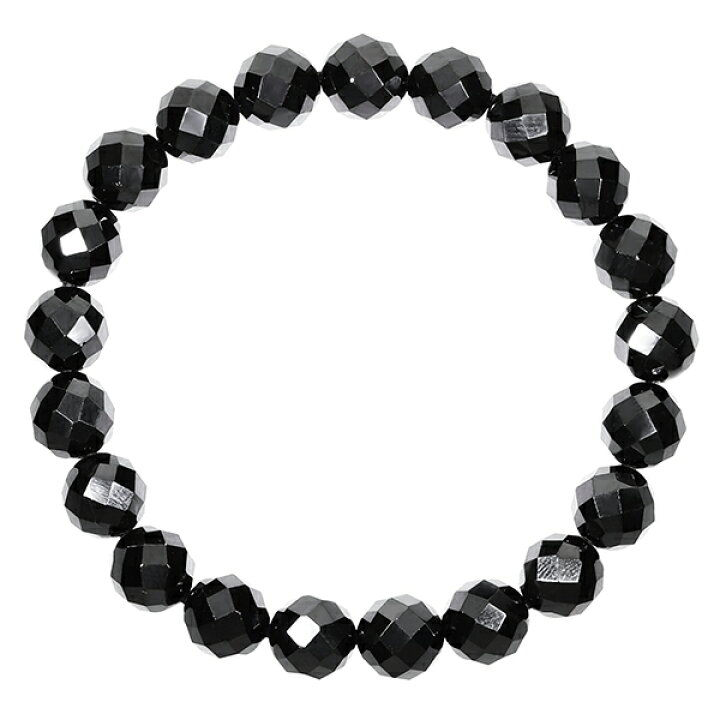 楽天市場】天然 ブラックスピネル カット ブレスレット 8mm 16.5cm 