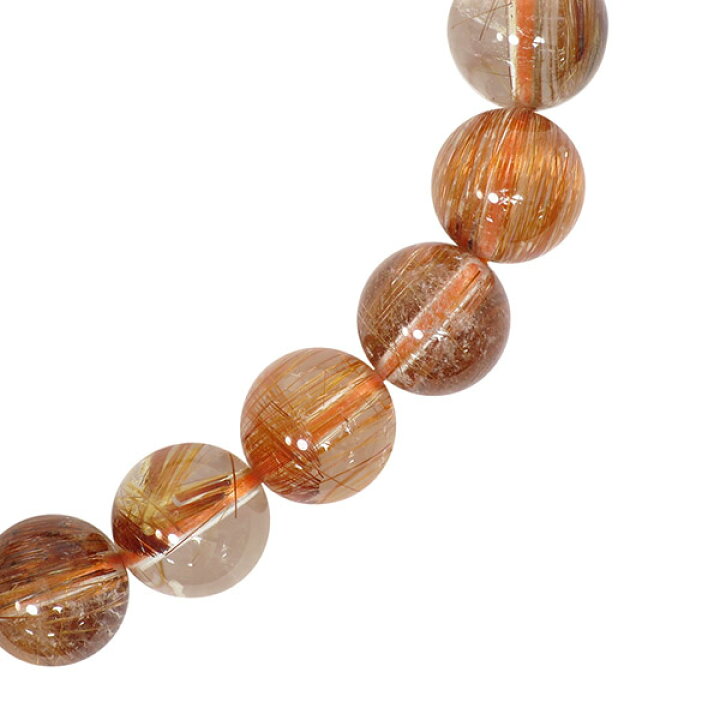 楽天市場】8mm 17.5cm オレンジルチルクォーツブレスレット メンズM  
