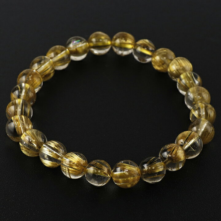 楽天市場】8.5mm 19.5cm 最高級 10A タイチンルチルクォーツ  