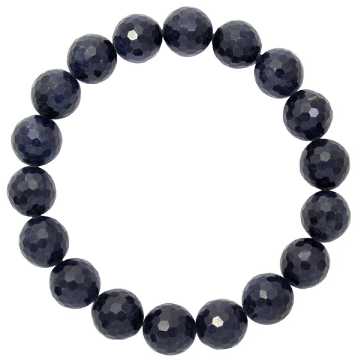 楽天市場】サファイア ブレスレット カット 11mm 18.5cm メンズL 