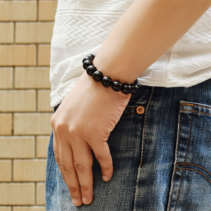 楽天市場】ブラックトルマリン ブレスレット 12mm 17.5〜19.5cm M〜LL 