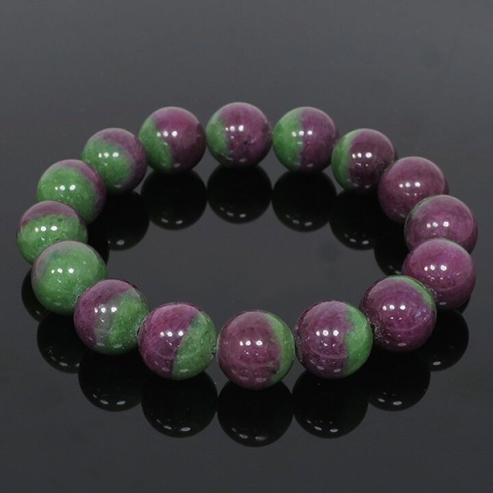楽天市場】ルビーインゾイサイト ブレスレット 13mm 18.5cm メンズL 