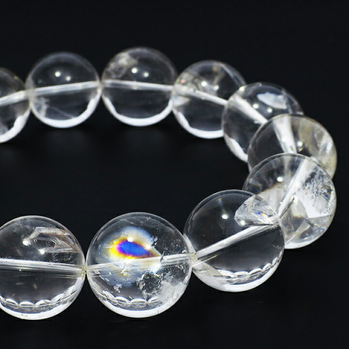 楽天市場】貫入水晶 ブラジル産 ブレスレット 16mm 20cm メンズLL 