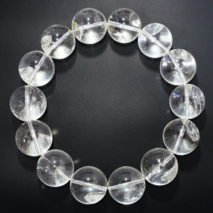 楽天市場】貫入水晶 ブラジル産 ブレスレット 16mm 20cm メンズLL 