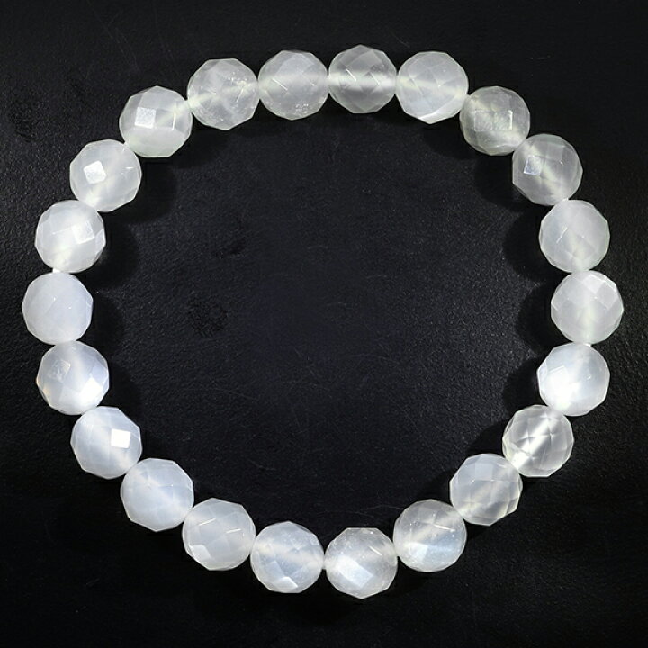 楽天市場】ムーンストーン カット ブレスレット 8mm 16.5〜17.5cm S〜L 