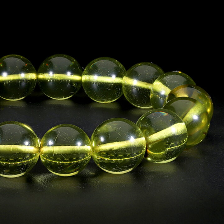 楽天市場】グリーンアンバー 琥珀 ブレスレット 11.2mm 17cm 