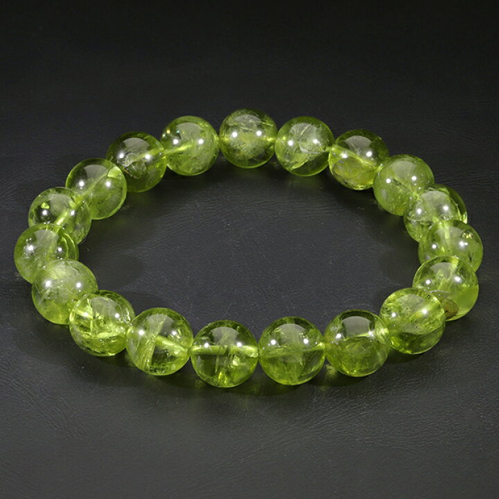 楽天市場】ペリドット ブレスレット 9.8mm 17cm レディースM サイズ 8
