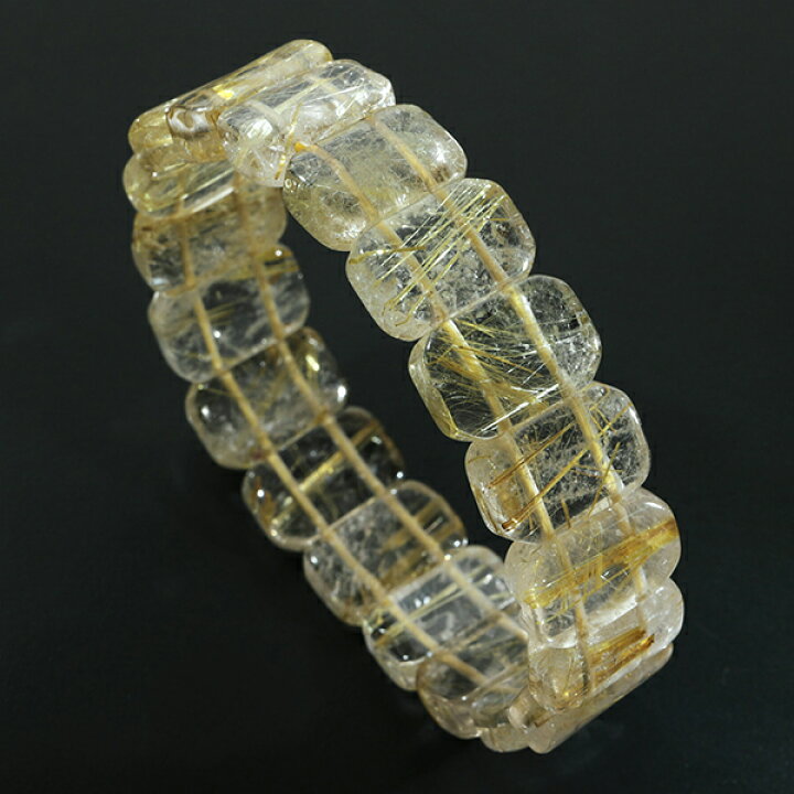 楽天市場】金針ルチルクォーツ バングル ブレスレット 幅1.5cm 17.5cm 