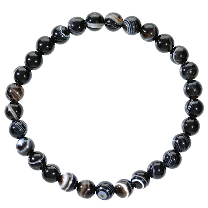 楽天市場】ブラックアゲート ブレスレット 6mm 16.5〜17.5cm S〜L 