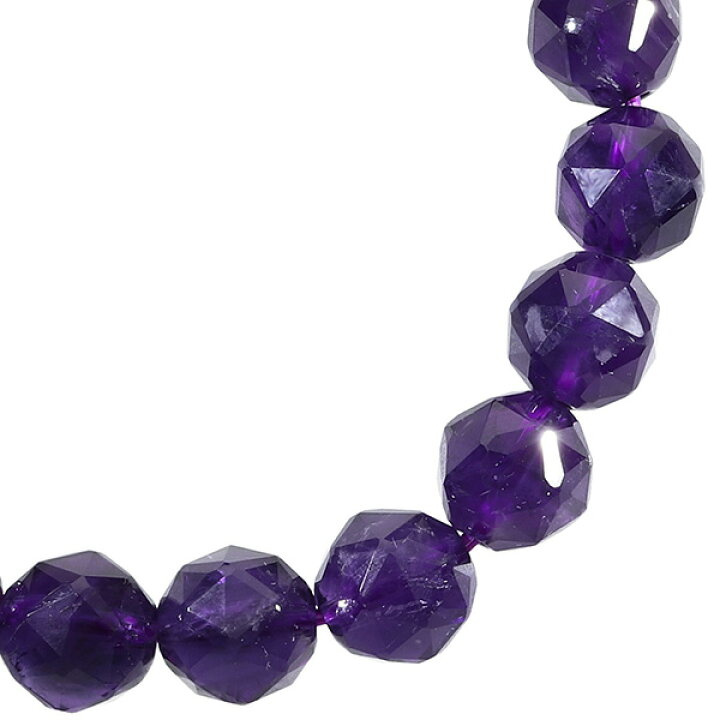 楽天市場】アメジスト スターカット ブレスレット 10mm 16.5〜18.5cm S  