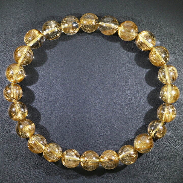 楽天市場】ブラウンルチルクォーツ ブレスレット 高品質 8mm 18cm  