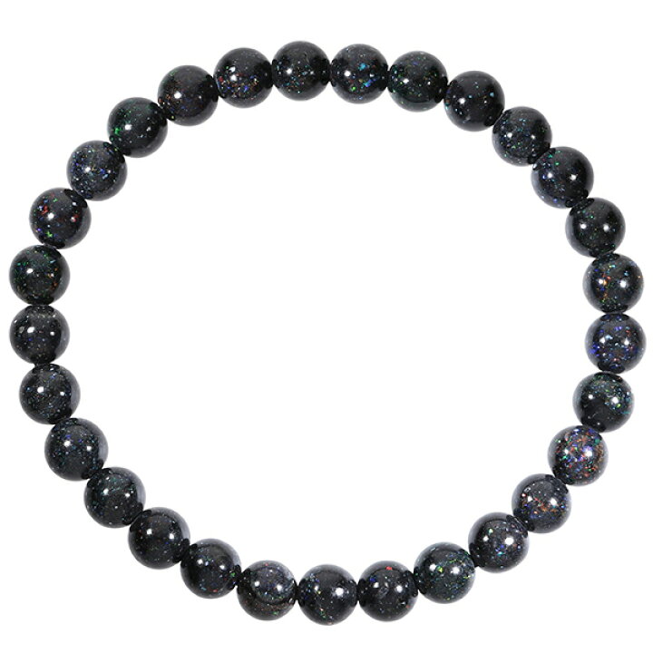 楽天市場】ブラックオパール ブレスレット 6mm 16.5cm〜17cm S〜M 
