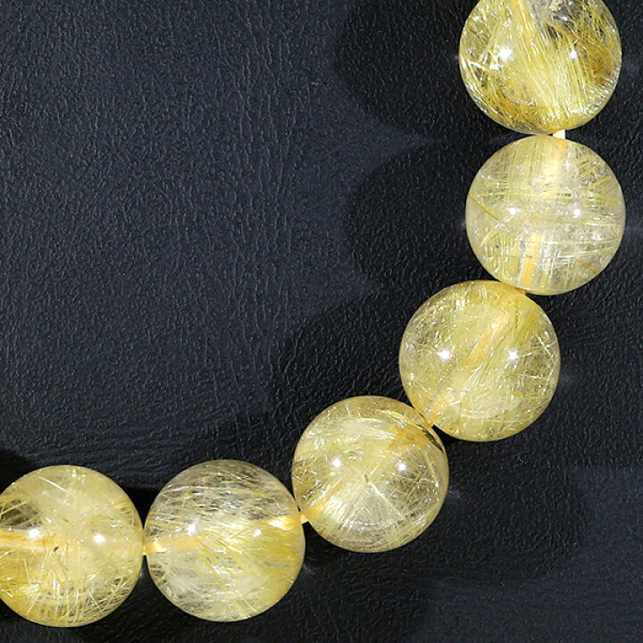 楽天市場】ゴールドルチルクォーツ ブレスレット 12mm 18cm メンズM  