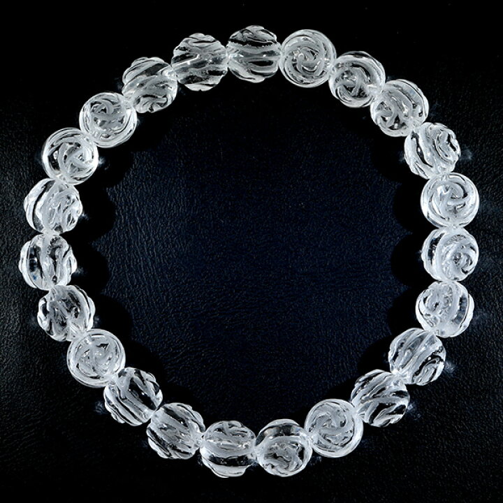 楽天市場】水晶 ブレスレット 薔薇 ローズ 8mm 16〜17.5cm S〜L サイズ 