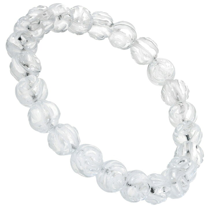 楽天市場】水晶 ブレスレット 薔薇 ローズ 8mm 16〜17.5cm S〜L サイズ 