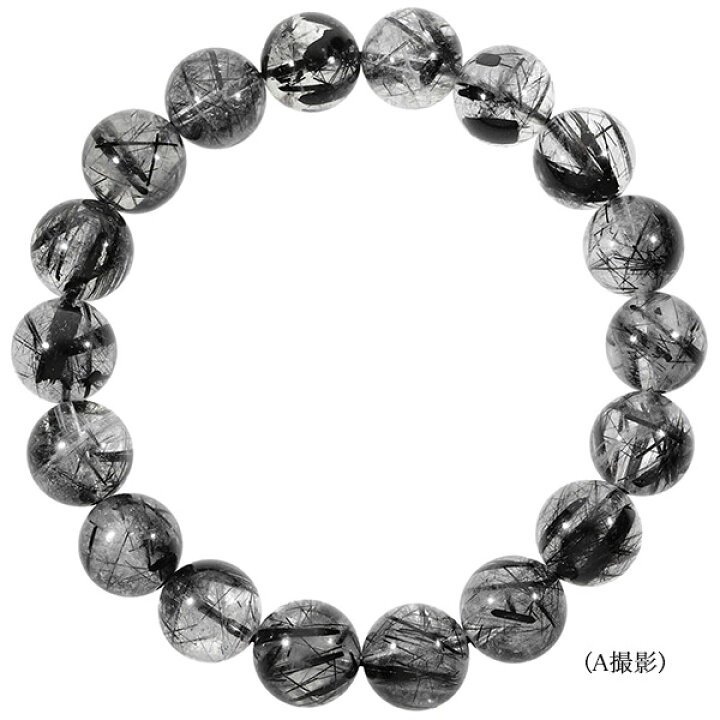 楽天市場】ブラックルチルクォーツ ブレスレット 11mm 18.5cm メンズL 