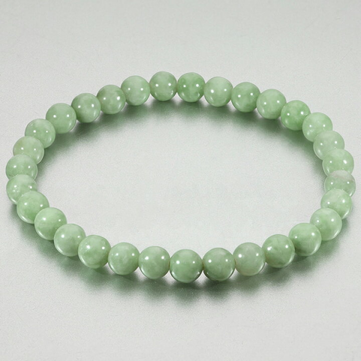 楽天市場】本翡翠 ミャンマー産 ブレスレット 6mm 17〜17.5cm M〜L  