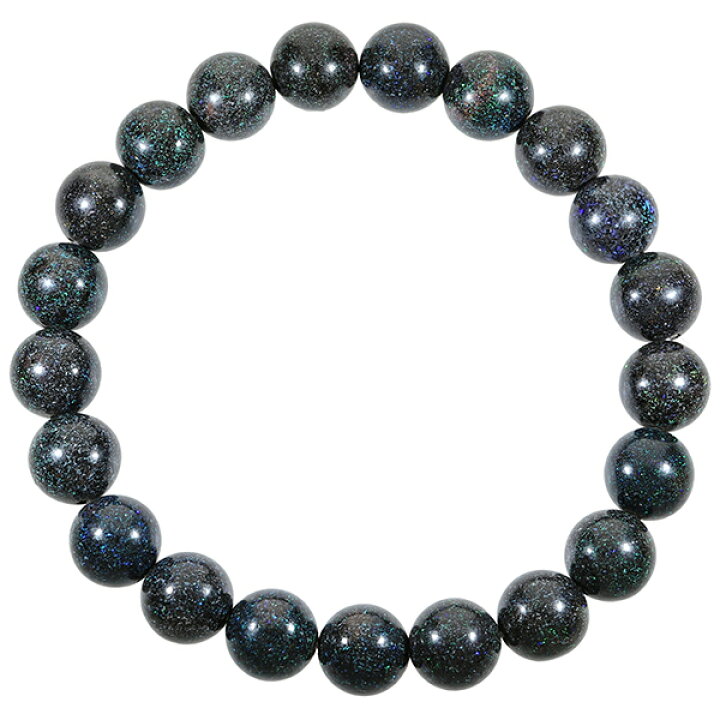 楽天市場】ブラックオパール ブレスレット 9.2mm 18cm メンズM 