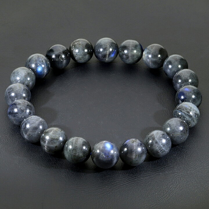 楽天市場】ブラックラブラドライト ブレスレット 10.2mm 18.5cm メンズ 