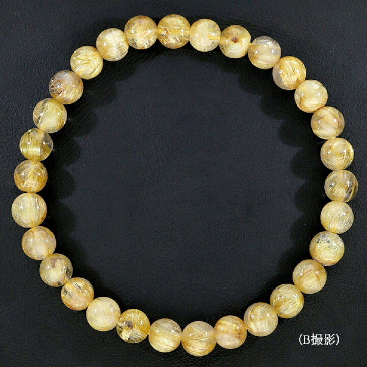楽天市場】ゴールドルチルクォーツ 6A グレード ブレスレット 6mm 16.5 