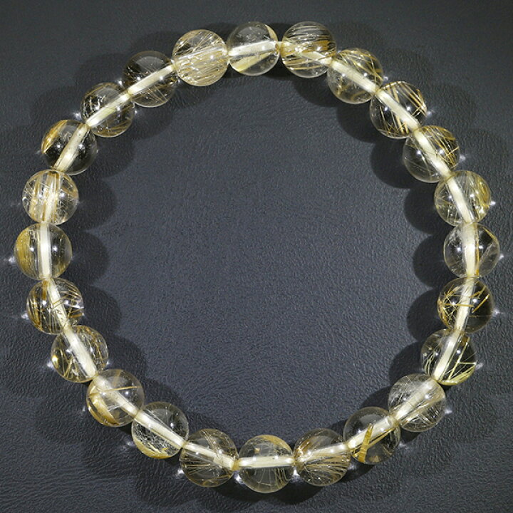 楽天市場】ゴールドルチルクォーツ ブレスレット 8mm 16.5~18.5cm S~LL  