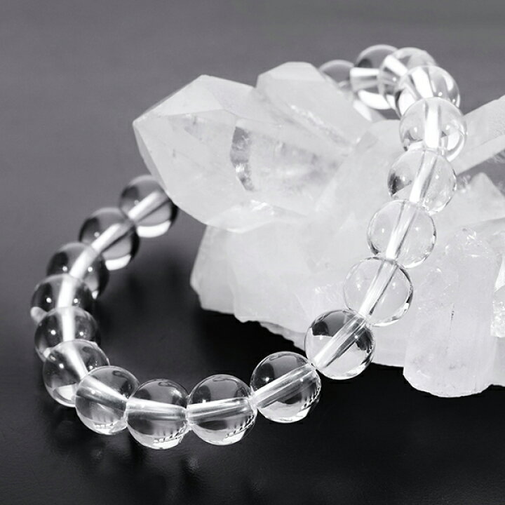 楽天市場】高品質 水晶 ブレスレット 8mm 16.5〜18.5cm S〜LLサイズ 
