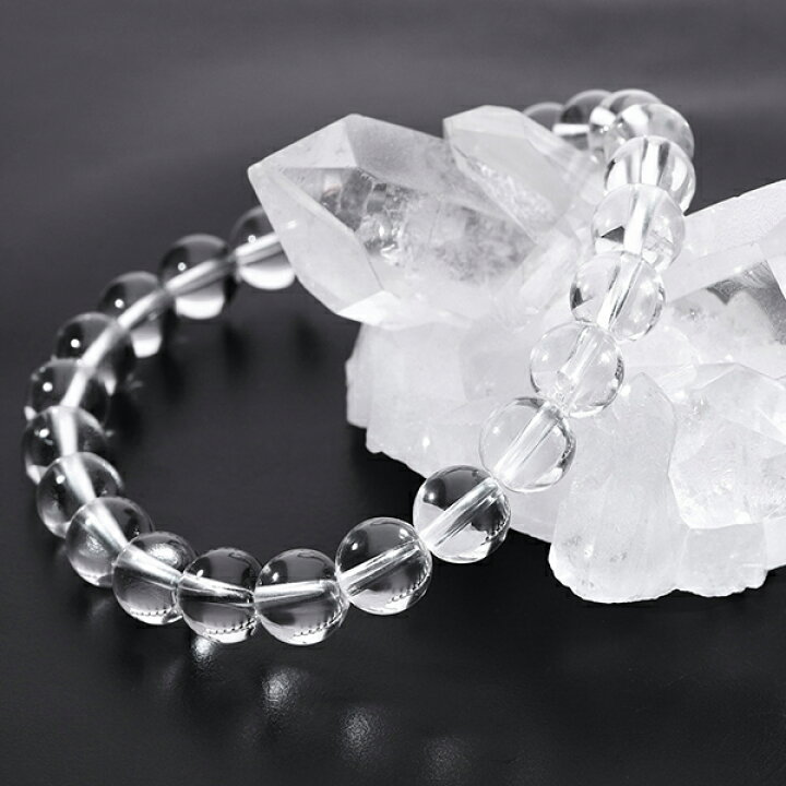 楽天市場】高品質 水晶 ブレスレット 8mm 19〜20.5cm メンズ L〜LL 