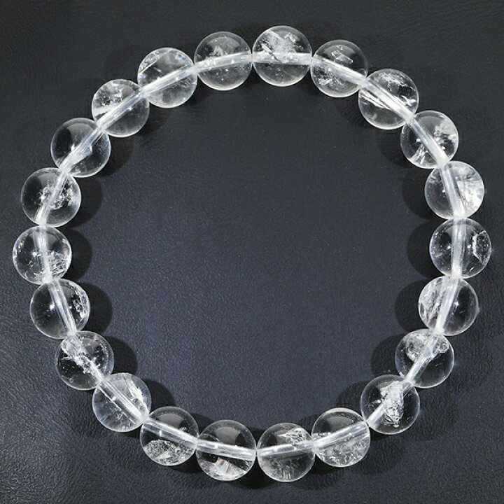 楽天市場】貫入水晶 ブレスレット 8.5mm 17.5cm メンズM レディースL 