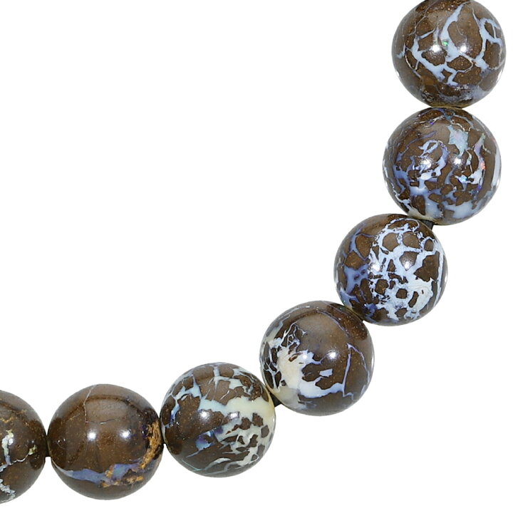 楽天市場】ボルダーオパール ブレスレット 7.5mm 17cm レディース M 
