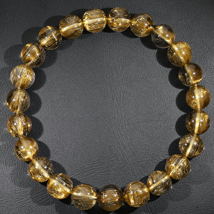 楽天市場】ブラウンルチルクォーツ 高品質 ブレスレット 8.7mm 19cm  