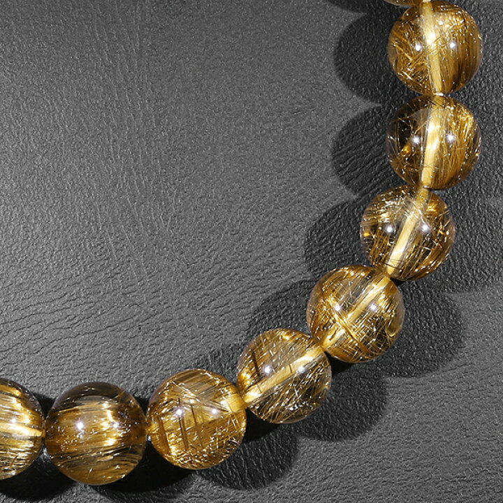 楽天市場】ブラウンルチルクォーツ 高品質 ブレスレット 8.7mm 19cm  