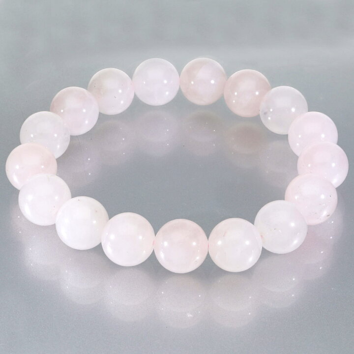楽天市場】ローズクォーツ ブレスレット 12mm 17〜18.5cm M〜LLサイズ 