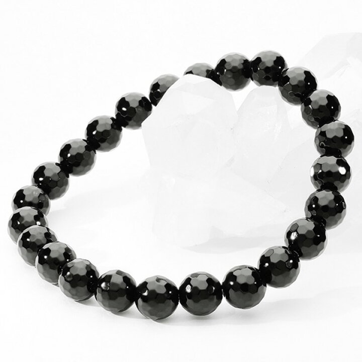 楽天市場】オニキス ミラーボール カット ブレスレット 8mm 16cm〜18.5 