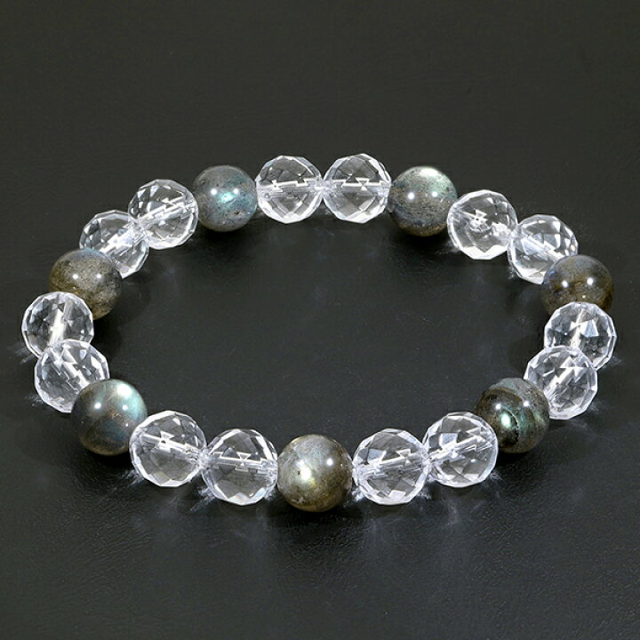 楽天市場】ラブラドライト カット 水晶 ブレスレット 8mm 15.5cm 