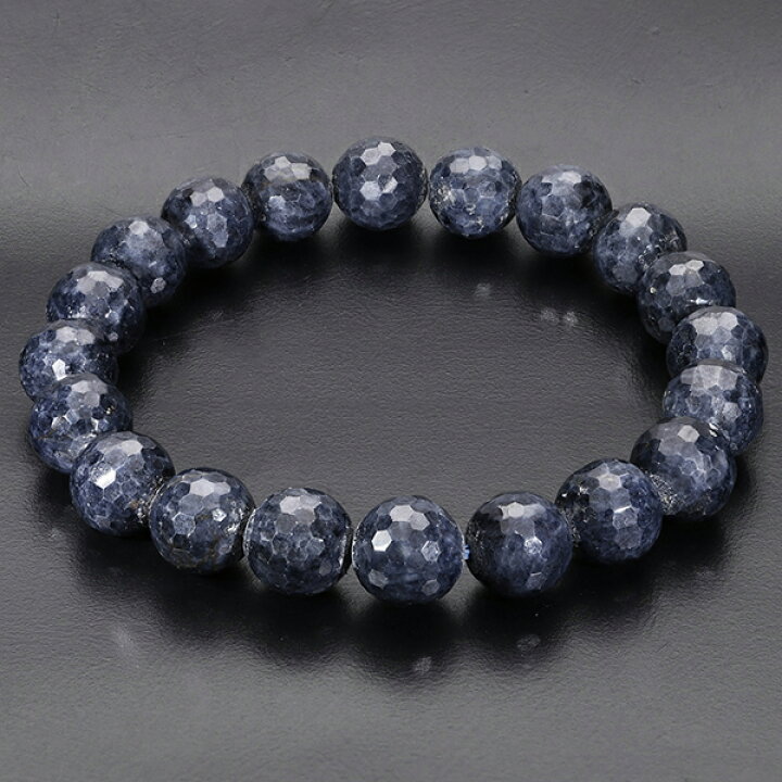 楽天市場】サファイア ブレスレット カット 9.5mm 18cm メンズM 