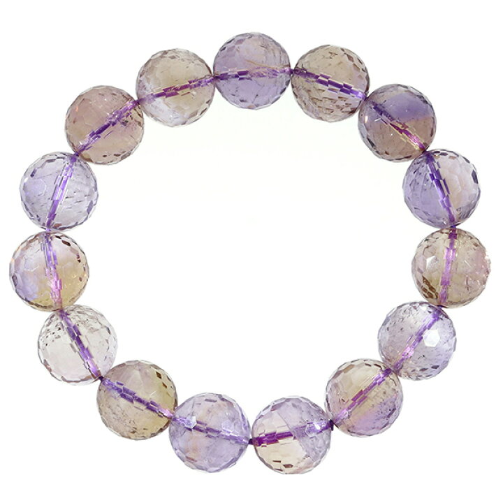 楽天市場】アメトリン カット ブレスレット 13.5mm 18cm メンズM  