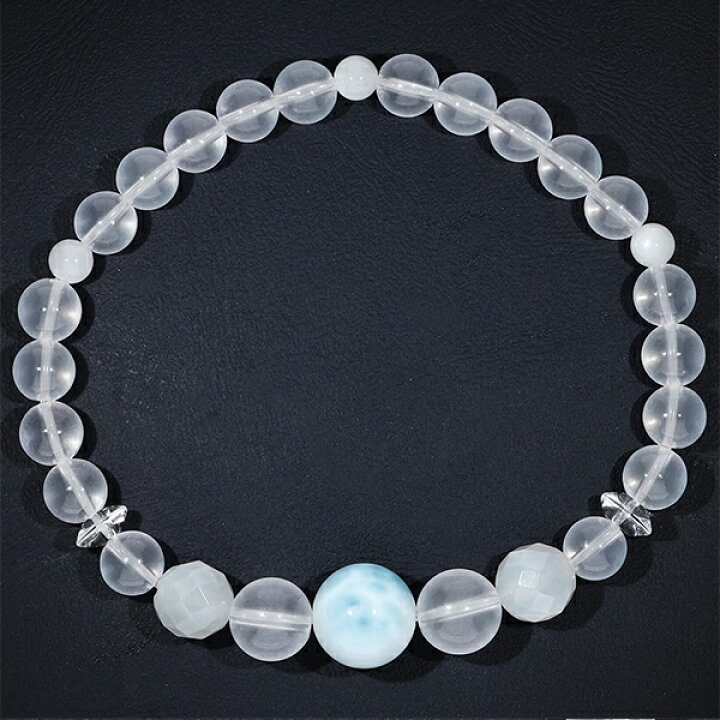 楽天市場】ラリマー ミルキークォーツ ムーンストーン 6mm 17.5cm  