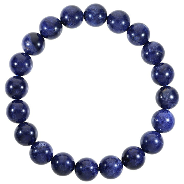楽天市場】ソーダライト 高品質 ブレスレット 10mm 17.5〜19.5cm M〜LL 