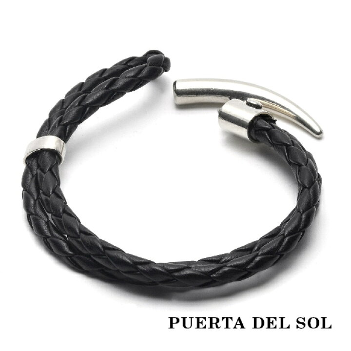 楽天市場】PUERTA DEL SOL 象牙 留め具 シック 編込み レザーブレス 
