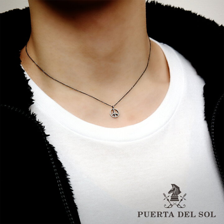 楽天市場】PUERTA DEL SOL ピースマーク ネックレス チェーン付き 