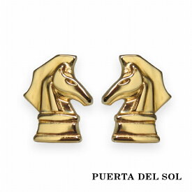 PUERTA DEL SOL ブランドアイコン チェスナイト ピアス イエローゴールド K18 18金 ユニセックス ゴールドアクセサリー イヤリング 人気 ブランド アクセサリー ギフト プレゼント おしゃれ