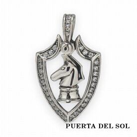 PUERTA DEL SOL チェスナイト シールド 盾 ペンダント(チェーンなし) シルバー950 ユニセックス シルバーアクセサリー 銀 SV950 ブリタニアシルバー シルバーペンダント ペンダントヘッド ネックレストップ ペンダントトップのみ 人気 ブランド アクセサリー ギフト