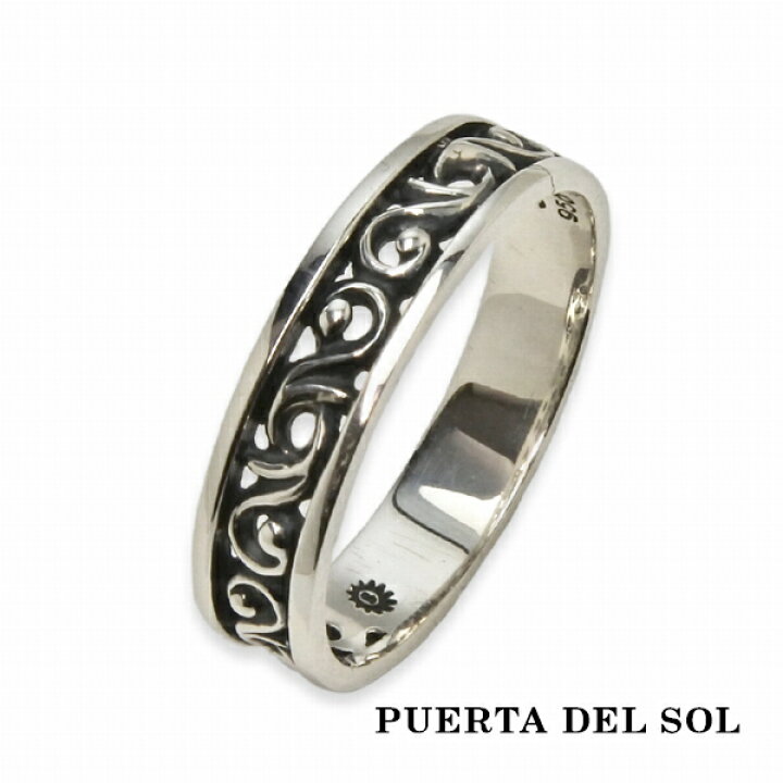楽天市場】PUERTA DEL SOL スクロール リング(5号〜23号) シルバー950 