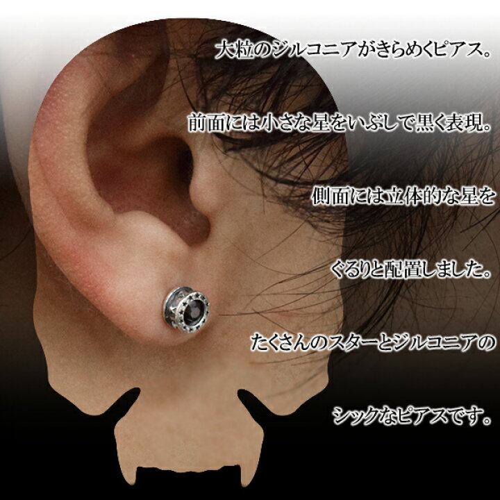 楽天市場 ロエン Roen Black ブラックジルコニア スター ラウンド シルバーピアス 2p メンズ ロエンブラック ローエンブラック シルバー925 銀 メンズピアス ブランド ピアス 円柱型 星 黒 メンズアクセ プレゼント 人気 おしゃれ 新宿 銀の蔵