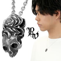 楽天市場】ドクロ 薔薇 シルバー ネックレスの通販