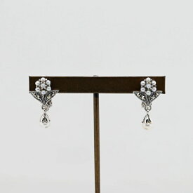 ROKUZAN 淡水パール フラワードロップ ピアス イヤリング 選べる 2P 両耳用 ノンホールピアス シルバー925 マーカサイト パール 真珠 碌山ジュエリー ブランド レディース 女性 彼女 娘 妻 クリスマス プレゼント 人気 おしゃれ