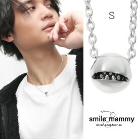 smile_mammy アンチ スマイルボール S type:B ネックレス ペンダント ペンダントトップ チャーム シルバー925 ガッカリ 怒り顔 不機嫌 歯 口 不気味 ホラー ダーク グロテスク メンズ レディース 男性 女性 彼氏 彼女 誕生日 記念日 プレゼント ブランド スマイルマミー