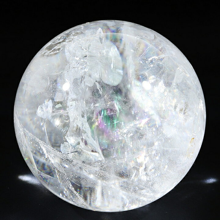 楽天市場】虹入り 水晶 丸玉 約46mm 穴なし 天然石 パワーストーン  